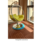 Casa si Gradina - Gradina si terasa - Balansoare si hamace - Balansoare - Scaun suspendat cu suport, transparent/ argintiu/ gri, BUBBLE NEW TIP 3 - Infinity.ro
