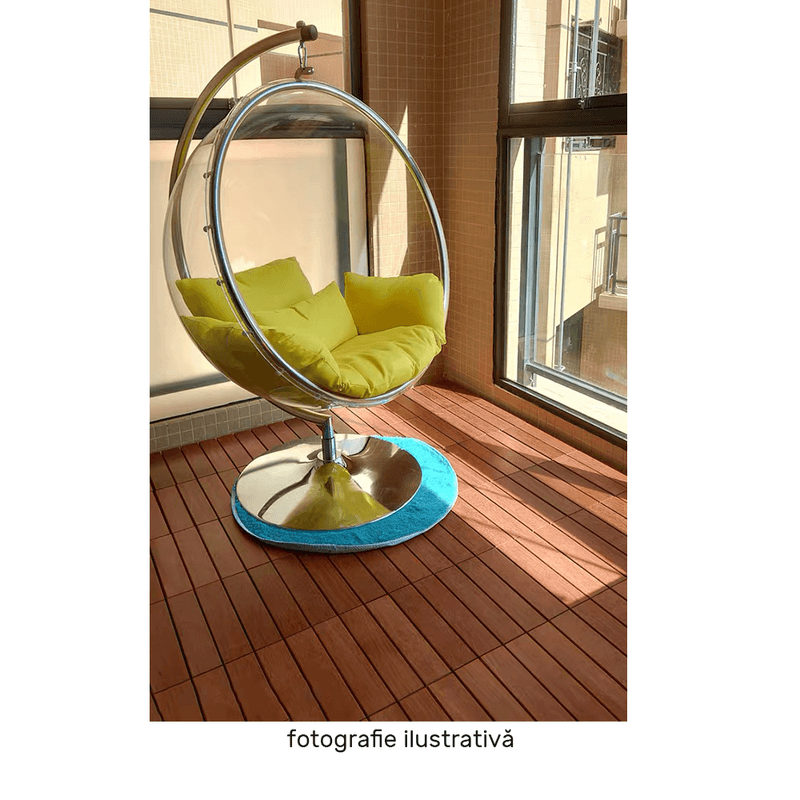 Casa si Gradina - Gradina si terasa - Balansoare si hamace - Balansoare - Scaun suspendat cu suport, transparent/ argintiu/ gri, BUBBLE NEW TIP 3 - Infinity.ro