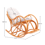 Casa si Gradina - Mobilier - Scaune si fotolii - Fotolii - Scaun balansoar, de miere/bej, AGATON - Infinity.ro