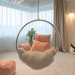 Casa si Gradina - Gradina si terasa - Balansoare si hamace - Balansoare - Scaun suspendat, transparent/ auriu/ roz, BUBBLE NEW TIP 1 - Infinity.ro