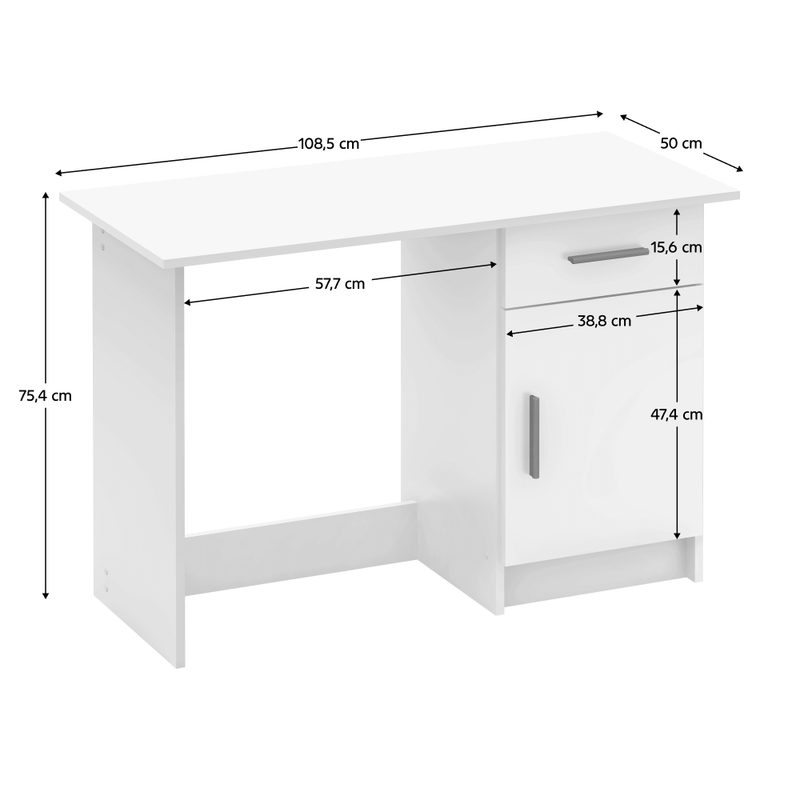 Casa si Gradina - Mobilier - Mese si birouri - Birouri - Masa universala pentru PC, alba, SIRISS NEW - Infinity.ro
