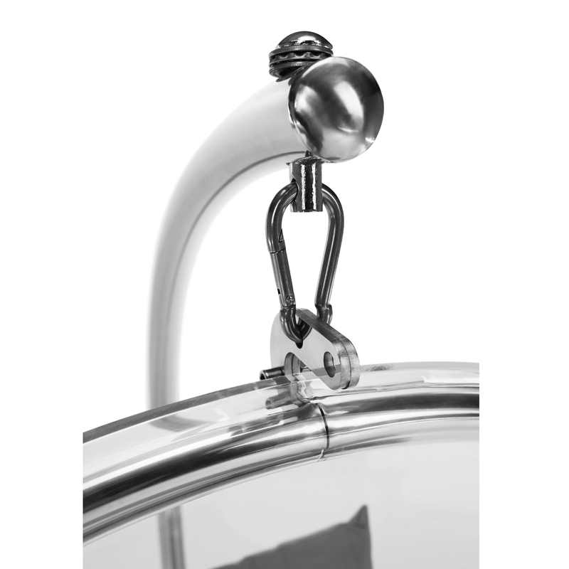 Casa si Gradina - Gradina si terasa - Balansoare si hamace - Balansoare - Scaun suspendat cu suport, transparent/ argintiu/ gri, BUBBLE NEW TIP 3 - Infinity.ro