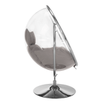 Casa si Gradina - Gradina si terasa - Balansoare si hamace - Balansoare - Scaun suspendat cu suport, transparent/ argintiu/ gri, BUBBLE NEW TIP 2 - Infinity.ro
