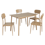 Casa si Gradina - Mobilier - Seturi de mobilier - Seturi mese si scaune - Set de sufragerie 1+4, stejar natural, LAMIR - Infinity.ro