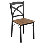 Casa si Gradina - Mobilier - Seturi de mobilier - Seturi mese si scaune - Set de sufragerie 1+4, stejar inchis/negru, HAIM - Infinity.ro