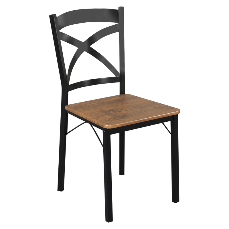 Casa si Gradina - Mobilier - Seturi de mobilier - Seturi mese si scaune - Set de sufragerie 1+4, stejar inchis/negru, HAIM - Infinity.ro