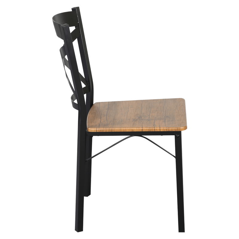 Casa si Gradina - Mobilier - Seturi de mobilier - Seturi mese si scaune - Set de sufragerie 1+4, stejar inchis/negru, HAIM - Infinity.ro