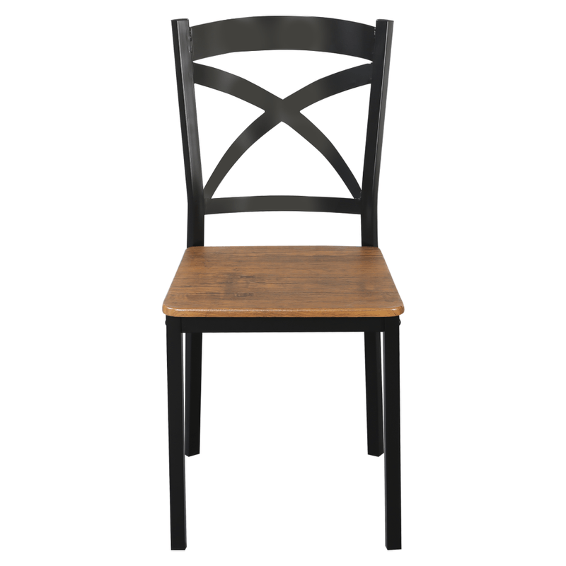 Casa si Gradina - Mobilier - Seturi de mobilier - Seturi mese si scaune - Set de sufragerie 1+4, stejar inchis/negru, HAIM - Infinity.ro