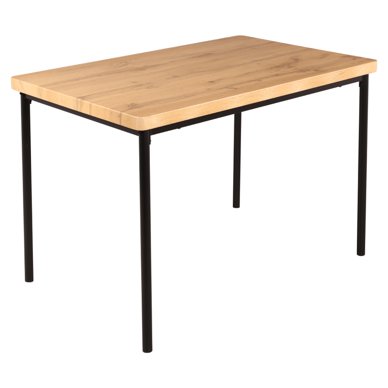 Casa si Gradina - Mobilier - Seturi de mobilier - Seturi mese si scaune - Set de sufragerie 1+4, stejar deschis/gri/negru, MADIO - Infinity.ro