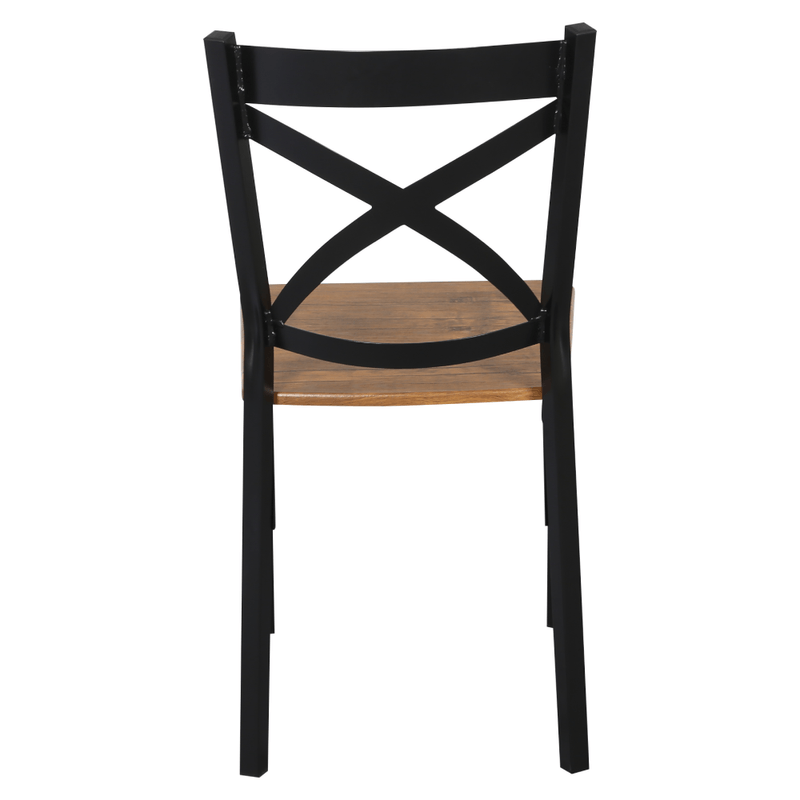Casa si Gradina - Mobilier - Seturi de mobilier - Seturi mese si scaune - Set de sufragerie 1+4, stejar inchis/negru, HAIM - Infinity.ro