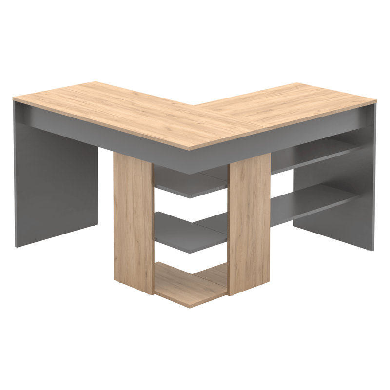 Casa si Gradina - Mobilier - Mese si birouri - Birouri - Masa PC de colt, stejar artisan/grafit, TAMARI - Infinity.ro