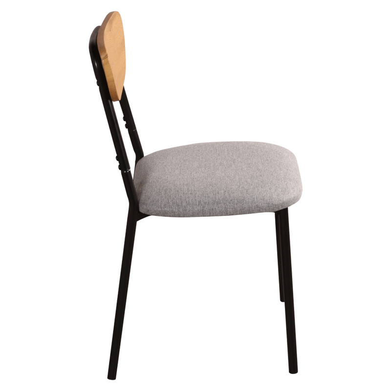 Casa si Gradina - Mobilier - Seturi de mobilier - Seturi mese si scaune - Set de sufragerie 1+4, stejar deschis/gri/negru, MADIO - Infinity.ro