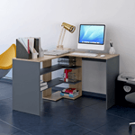 Casa si Gradina - Mobilier - Mese si birouri - Birouri - Masa PC de colt, stejar artisan/grafit, TAMARI - Infinity.ro