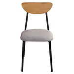 Casa si Gradina - Mobilier - Seturi de mobilier - Seturi mese si scaune - Set de sufragerie 1+4, stejar deschis/gri/negru, MADIO - Infinity.ro