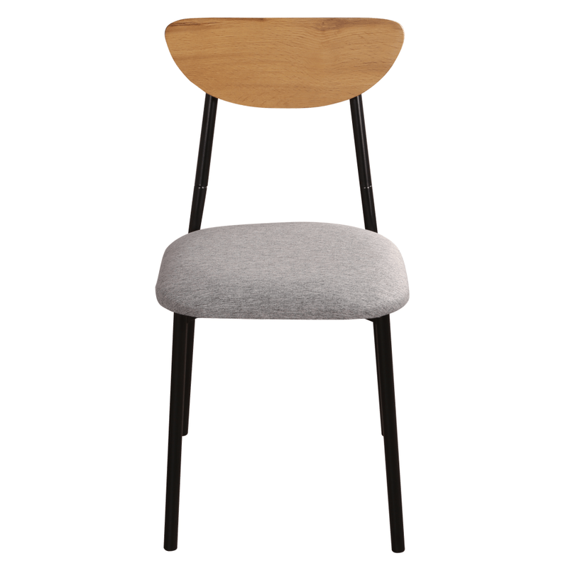 Casa si Gradina - Mobilier - Seturi de mobilier - Seturi mese si scaune - Set de sufragerie 1+4, stejar deschis/gri/negru, MADIO - Infinity.ro