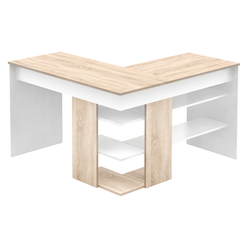 Casa si Gradina - Mobilier - Mese si birouri - Birouri - Masa pentru PC, stejar sonoma/alb, TAMARI - Infinity.ro