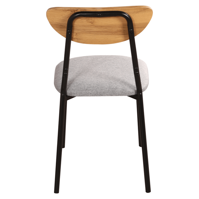 Casa si Gradina - Mobilier - Seturi de mobilier - Seturi mese si scaune - Set de sufragerie 1+4, stejar deschis/gri/negru, MADIO - Infinity.ro