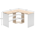 Casa si Gradina - Mobilier - Mese si birouri - Birouri - Masa pentru PC, stejar sonoma/alb, TAMARI - Infinity.ro