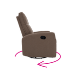 Casa si Gradina - Mobilier - Scaune si fotolii - Fotolii - Fotoliu rotativ de relaxare, gri-maroniu taupe, MEKENZI - Infinity.ro