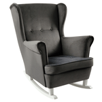 Casa si Gradina - Mobilier - Scaune si fotolii - Fotolii - Scaun balansoar inalt, gri inchis/alb, TEJA - Infinity.ro