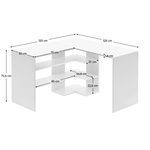 Casa si Gradina - Mobilier - Mese si birouri - Birouri - Masa PC de colt, alba, TAMARI - Infinity.ro