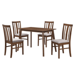 Casa si Gradina - Mobilier - Seturi de mobilier - Seturi mese si scaune - Set sufragerie 1+4, nuc/bej, ROIS SET - Infinity.ro