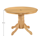 Casa si Gradina - Mobilier - Mese si birouri - Mese bucatarie si dining - Masa de sufragerie, rotunda, stejar deschis, diametru 106 cm, TABLOS - Infinity.ro