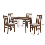 Casa si Gradina - Mobilier - Seturi de mobilier - Seturi mese si scaune - Set sufragerie 1+4, nuc/bej, ROIS SET - Infinity.ro