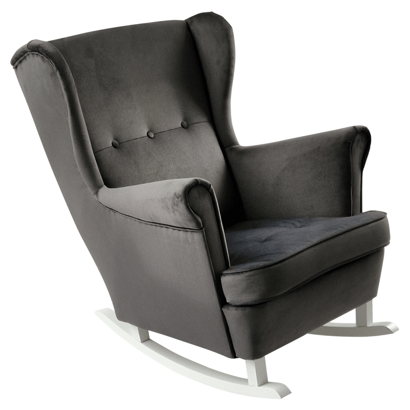 Casa si Gradina - Mobilier - Scaune si fotolii - Fotolii - Scaun balansoar inalt, gri inchis/alb, TEJA - Infinity.ro