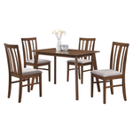 Casa si Gradina - Mobilier - Seturi de mobilier - Seturi mese si scaune - Set sufragerie 1+4, nuc/bej, ROIS SET - Infinity.ro