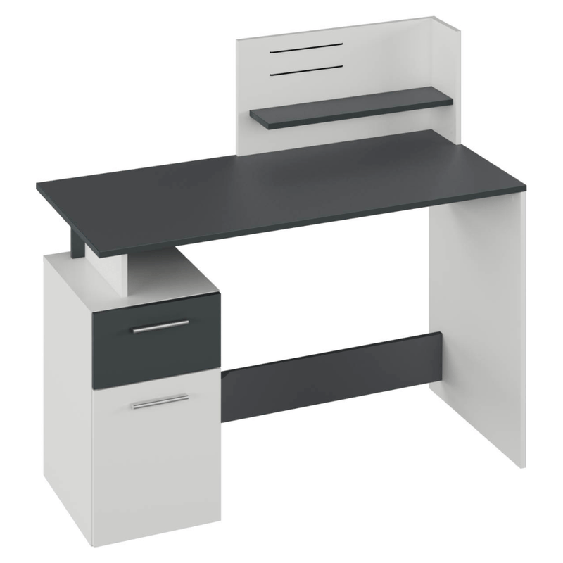 Casa si Gradina - Mobilier - Mese si birouri - Birouri - Masa PC, alb/grafit, PLATON NEW - Infinity.ro
