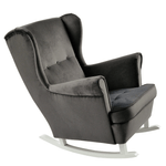 Casa si Gradina - Mobilier - Scaune si fotolii - Fotolii - Scaun balansoar inalt, gri inchis/alb, TEJA - Infinity.ro