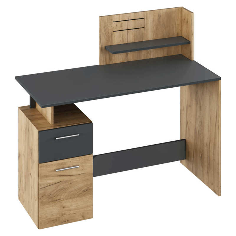 Casa si Gradina - Mobilier - Mese si birouri - Birouri - Masa PC, stejar artizan/grafit, PLATON NEW - Infinity.ro