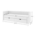Casa si Gradina - Mobilier - Mobilier copii - Patuturi copii - Patul extensibil, alb, 90/180x200, ANTONY - Infinity.ro
