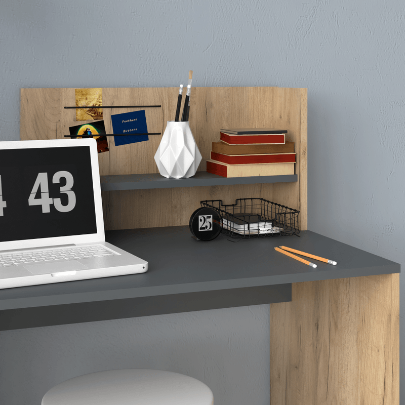 Casa si Gradina - Mobilier - Mese si birouri - Birouri - Masa PC, stejar artizan/grafit, PLATON NEW - Infinity.ro