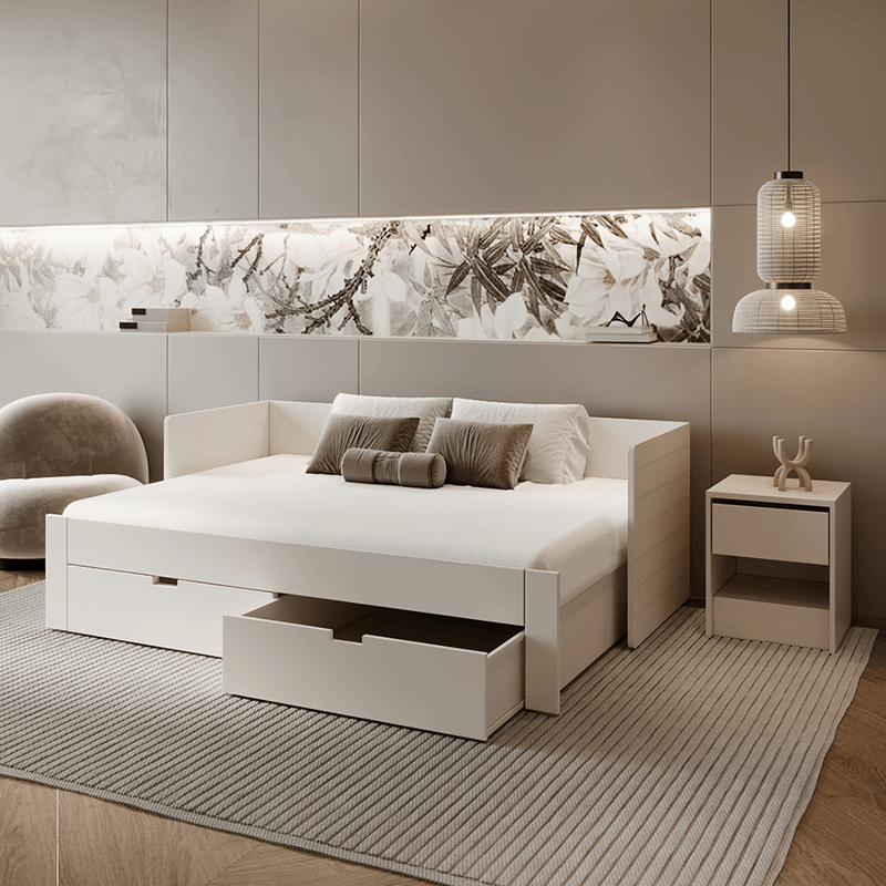 Casa si Gradina - Mobilier - Mobilier copii - Patuturi copii - Patul extensibil, alb, 90/180x200, ANTONY - Infinity.ro