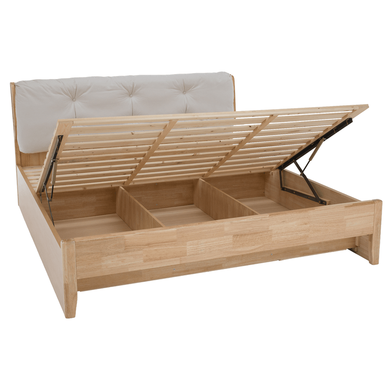 Casa si Gradina - Mobilier - Paturi si accesorii - Paturi - Pat matrimonial, 180x200, lemn masiv, natural, FLORENCIA - Infinity.ro