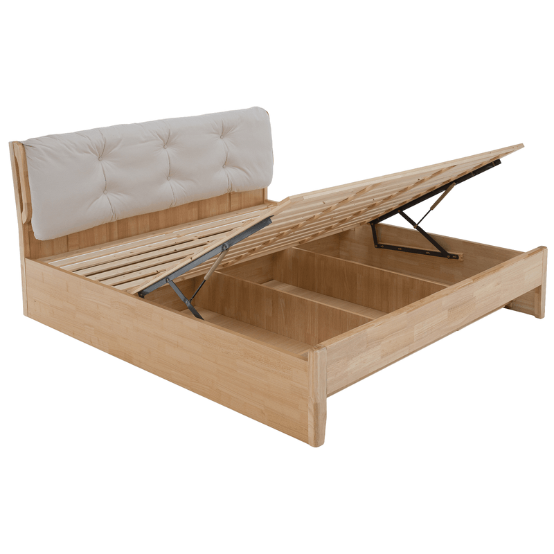 Casa si Gradina - Mobilier - Paturi si accesorii - Paturi - Pat matrimonial, 180x200, lemn masiv, natural, FLORENCIA - Infinity.ro