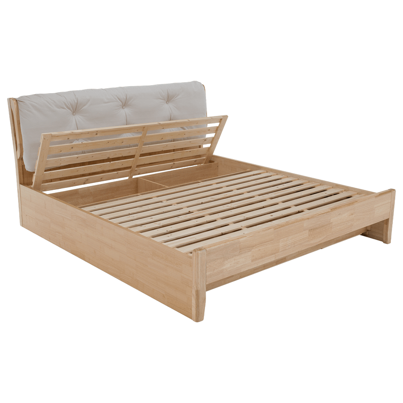 Casa si Gradina - Mobilier - Paturi si accesorii - Paturi - Pat matrimonial, 180x200, lemn masiv, natural, FLORENCIA - Infinity.ro
