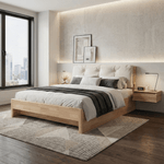 Casa si Gradina - Mobilier - Paturi si accesorii - Paturi - Pat matrimonial, 160x200, lemn masiv, natural, FLORENCIA - Infinity.ro