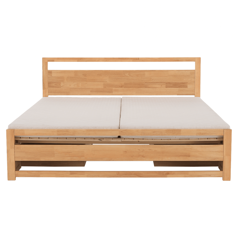 Casa si Gradina - Mobilier - Paturi si accesorii - Paturi - Pat matrimonial, 180x200, lemn masiv, natural, SHEILA - Infinity.ro