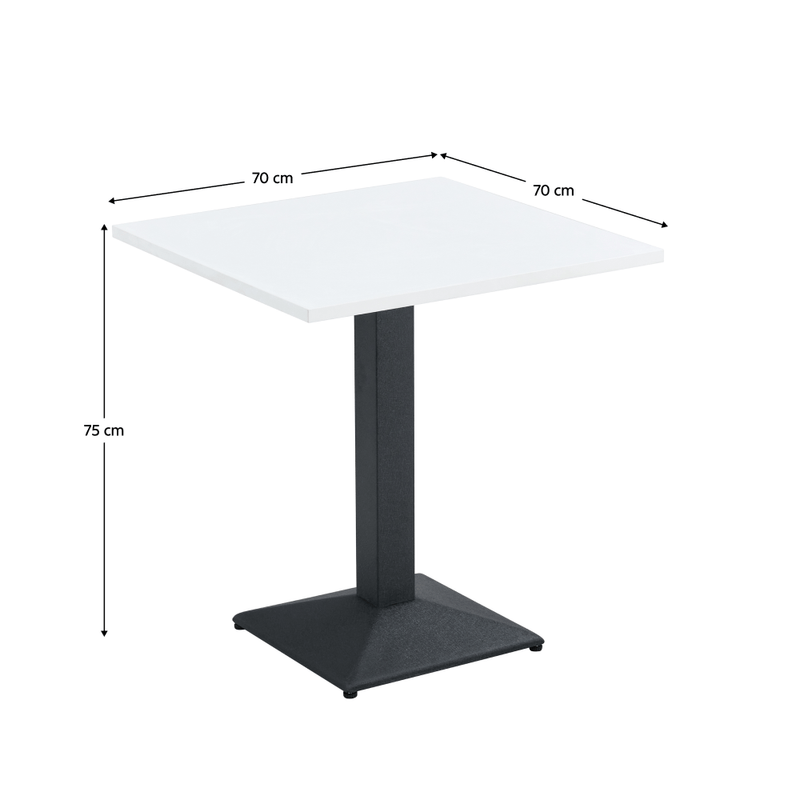 Casa si Gradina - Mobilier - Mese si birouri - Mese bucatarie si dining - Masa de sufragerie bistro, alb/negru, 70x70 cm, RINALDO TYP 1 - Infinity.ro