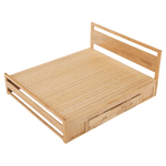 Casa si Gradina - Mobilier - Paturi si accesorii - Paturi - Pat matrimonial, 180x200, lemn masiv, natural, SHEILA - Infinity.ro