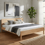 Casa si Gradina - Mobilier - Paturi si accesorii - Paturi - Pat matrimonial, 180x200, lemn masiv, natural, NOEMI - Infinity.ro