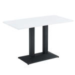 Casa si Gradina - Mobilier - Mese si birouri - Mese bucatarie si dining - Masa de sufragerie bistro, alb/negru, 120x60 cm, RINALDO TYP 2 - Infinity.ro