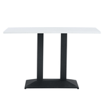 Casa si Gradina - Mobilier - Mese si birouri - Mese bucatarie si dining - Masa de sufragerie bistro, alb/negru, 120x60 cm, RINALDO TYP 2 - Infinity.ro