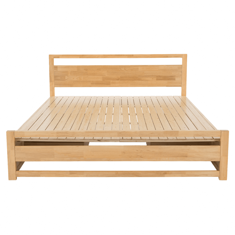 Casa si Gradina - Mobilier - Paturi si accesorii - Paturi - Pat matrimonial, 180x200, lemn masiv, natural, SHEILA - Infinity.ro