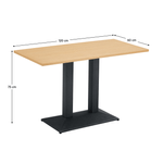 Casa si Gradina - Mobilier - Mese si birouri - Mese bucatarie si dining - Masa de sufragerie bistro, stejar/negru, 120x60 cm, RINALDO TYP 2 - Infinity.ro