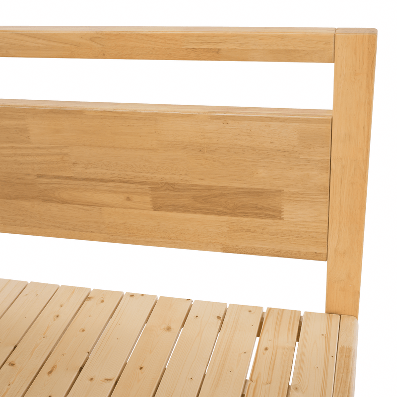 Casa si Gradina - Mobilier - Paturi si accesorii - Paturi - Pat matrimonial, 180x200, lemn masiv, natural, SHEILA - Infinity.ro