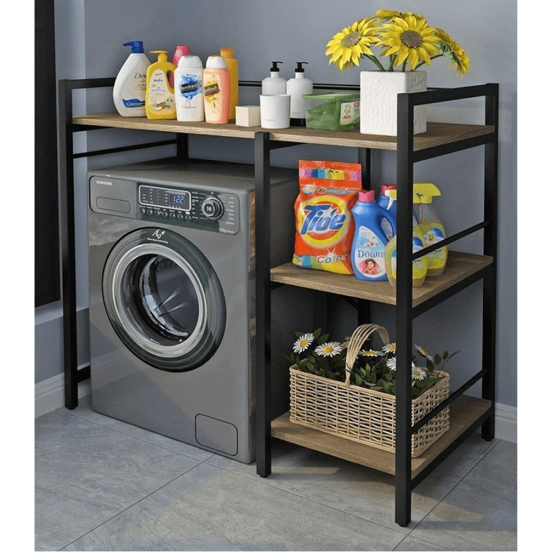 Casa si Gradina - Mobilier - Mobilier baie - Etajere baie - Raftul deasupra masinii de spalat, stejar/negru, BARNET - Infinity.ro